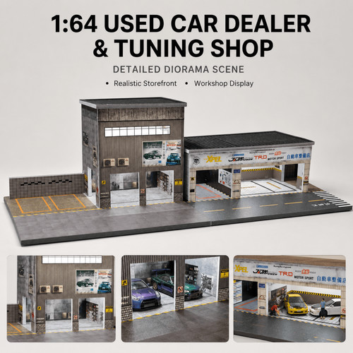 Diorama diecast garage - de,